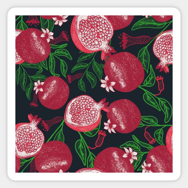 Pomegranate loving Sticker by DiorelleDesigns